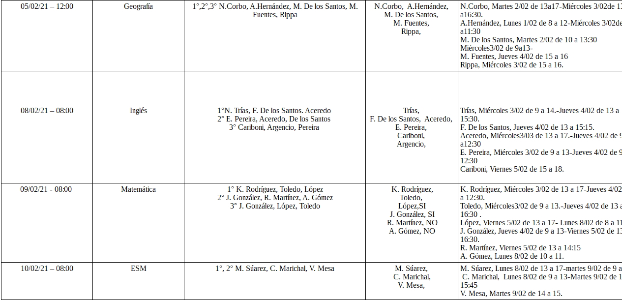 examenes febrero 2